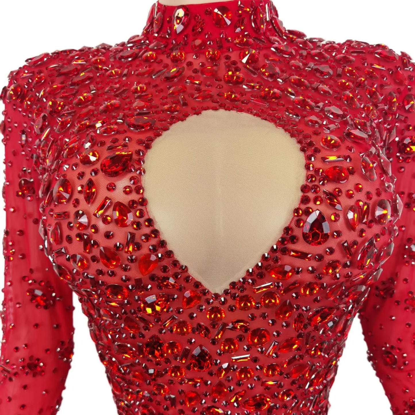 Gorgeous Rhinestone Jumpsuit - Sexy Long-Sleeved Performance Wear for Nightclub Singers & DJs - Premium Cosplay Costumes from Lizard Vigilante - Just $224.49! Shop now at Lizard Vigilante