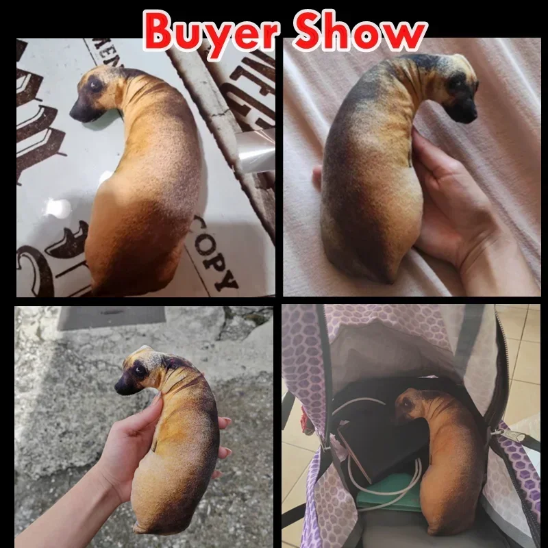 3D Dog Cushion Plush Body Throw Pillow Stuffed Doll Toy Realistic Dog Sofa Cushion Office Chair Decorative Home Creative Gift