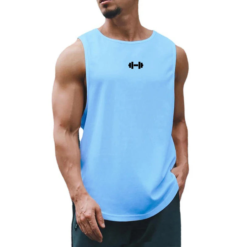 Summer Men's Gym Tank Top Fitness Training Clothing Quick-drying Loose Bodybuilding Sleeveless Shirt Men Fashion Basketball Vest - Premium  from Lizard Vigilante - Just $13.99! Shop now at Lizard Vigilante