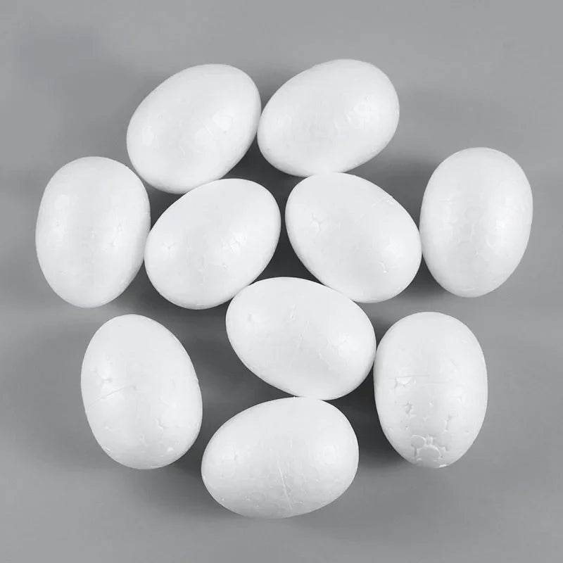 10/20pcs 5/7/9cm Easter Foam Egg Polystyrene Styrofoam Foam Egg Ball DIY Painting Bird Pigeon Eggs Eatser Party Decor Kids Favor