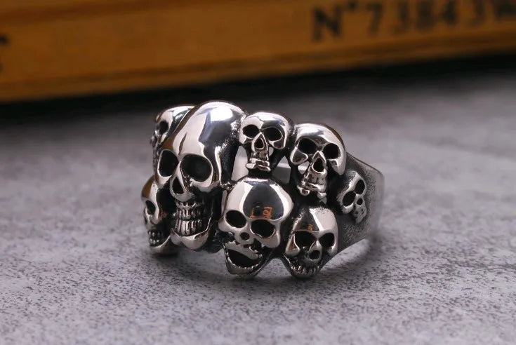 Skull Rings Dominant Men's New European and American Ghost Head Ring - Premium ring from Lizard Vigilante - Just $19.99! Shop now at Lizard Vigilante