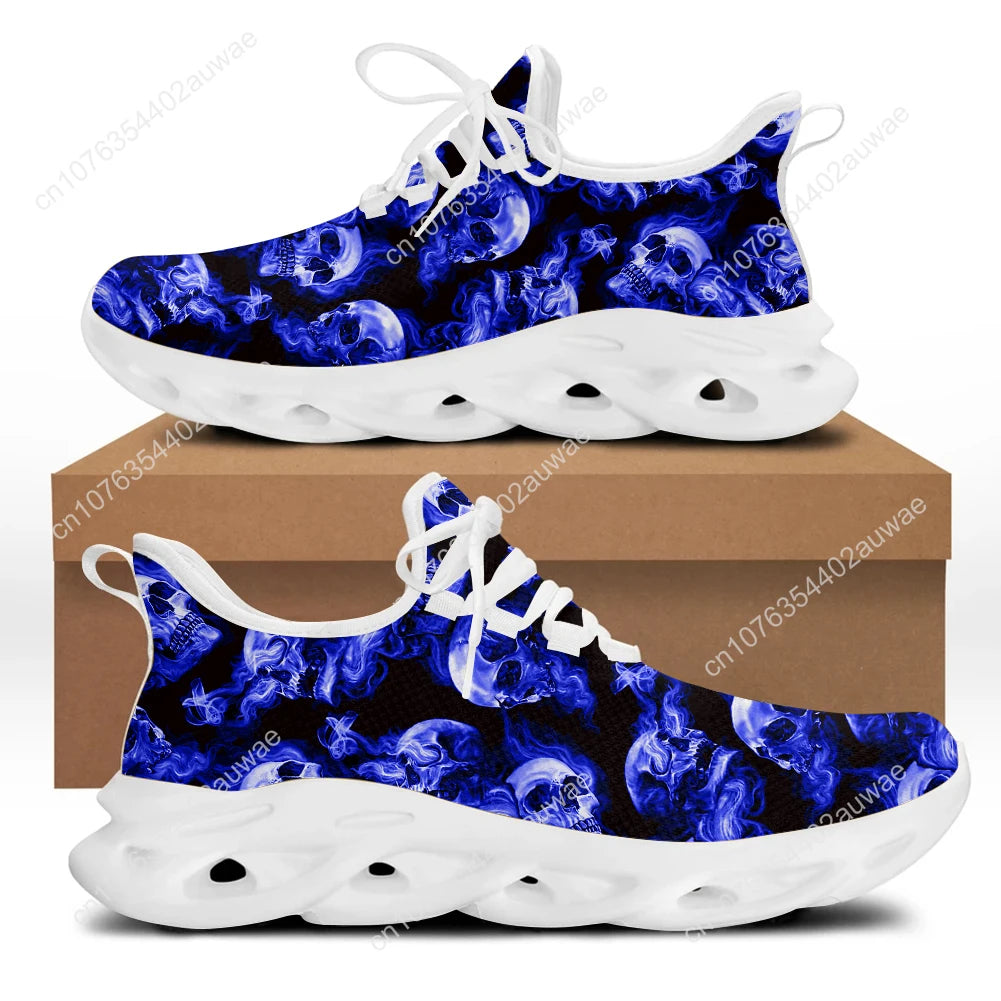 Nuclear Skull Men's Flat Slip on Sneakers Many Colors Summer Breathable Sneakers Lightweight Walking Mens High Quality Shoes Tennis Shoes - Premium shoes from Lizard Vigilante - Just $46.99! Shop now at Lizard Vigilante