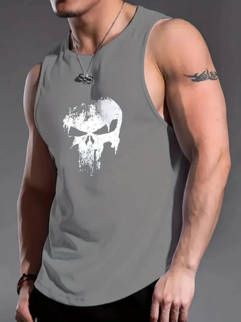 Funny 3D Skull Print Men's Tank Tops Hip Hop Trend Harajuku Sleeveless Shirt Summer Gym T-shirt Man Fashion Fitness Run Vest Tee - Premium  from Lizard Vigilante - Just $7.99! Shop now at Lizard Vigilante