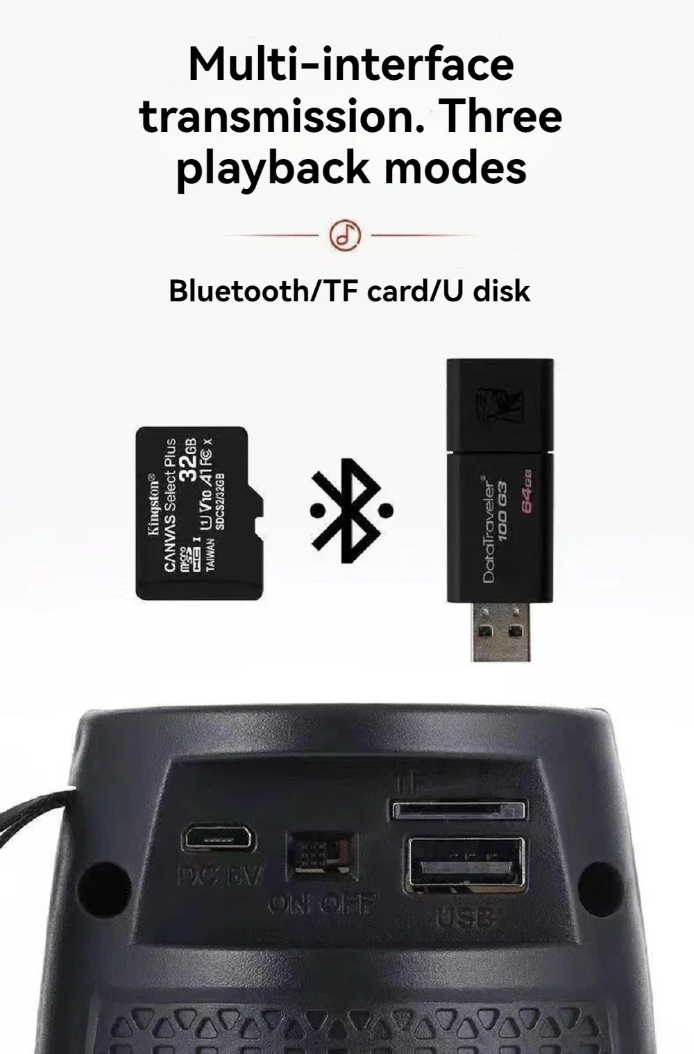 Portable Wireless Bluetooth Speaker 1500MAH RGB LED Light Outdoor Subwoofer Stereo Loudspeaker Household High Volume Shocking