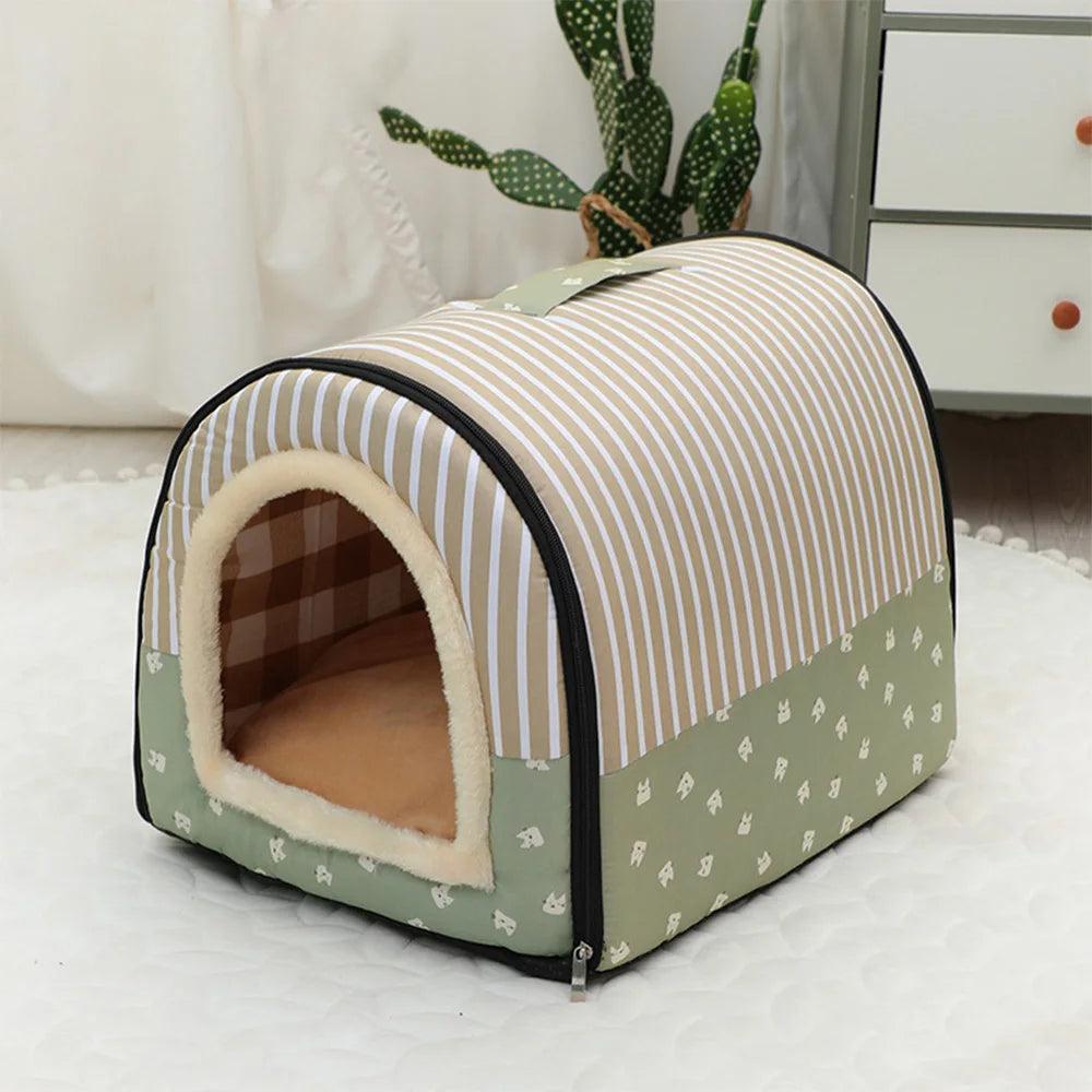 Portable Handle Type House For Cats 16 Kinds Printings Semi-enclosed 3D Plush Removable&Washable Warm Cat Villa Tent - Premium pet supplies from Lizard Vigilante - Just $20.99! Shop now at Lizard Vigilante