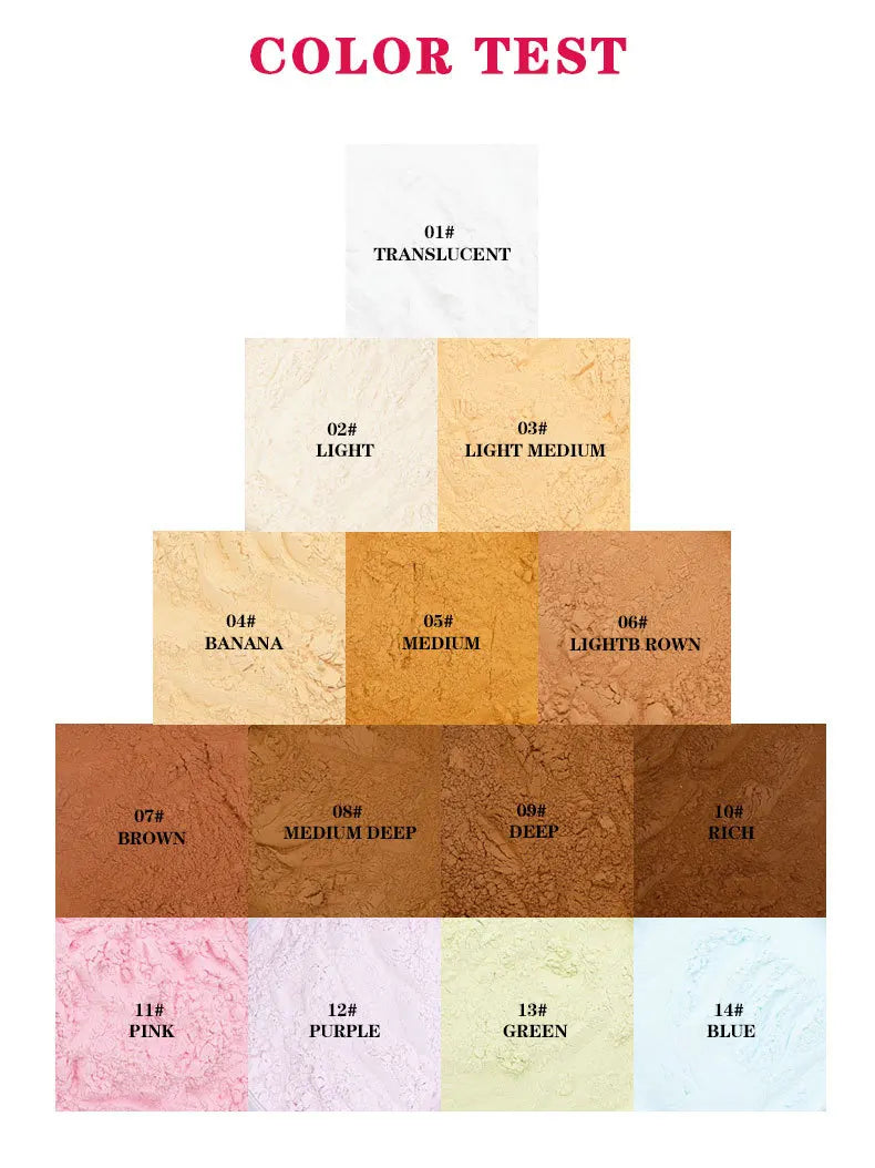 Loose Setting Powder Face Makeup Foundation Vegan Cosmetics Natural Pink Package Matte Compact Powder Custom Logo Wholesale 20pc