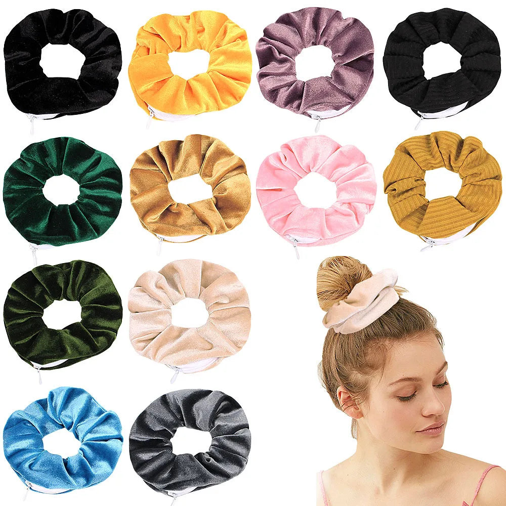 ELESABOX Hair Scrunchie with Hidden Zip Pocket: The Ultimate Diversion Safe for Valuables on the Go