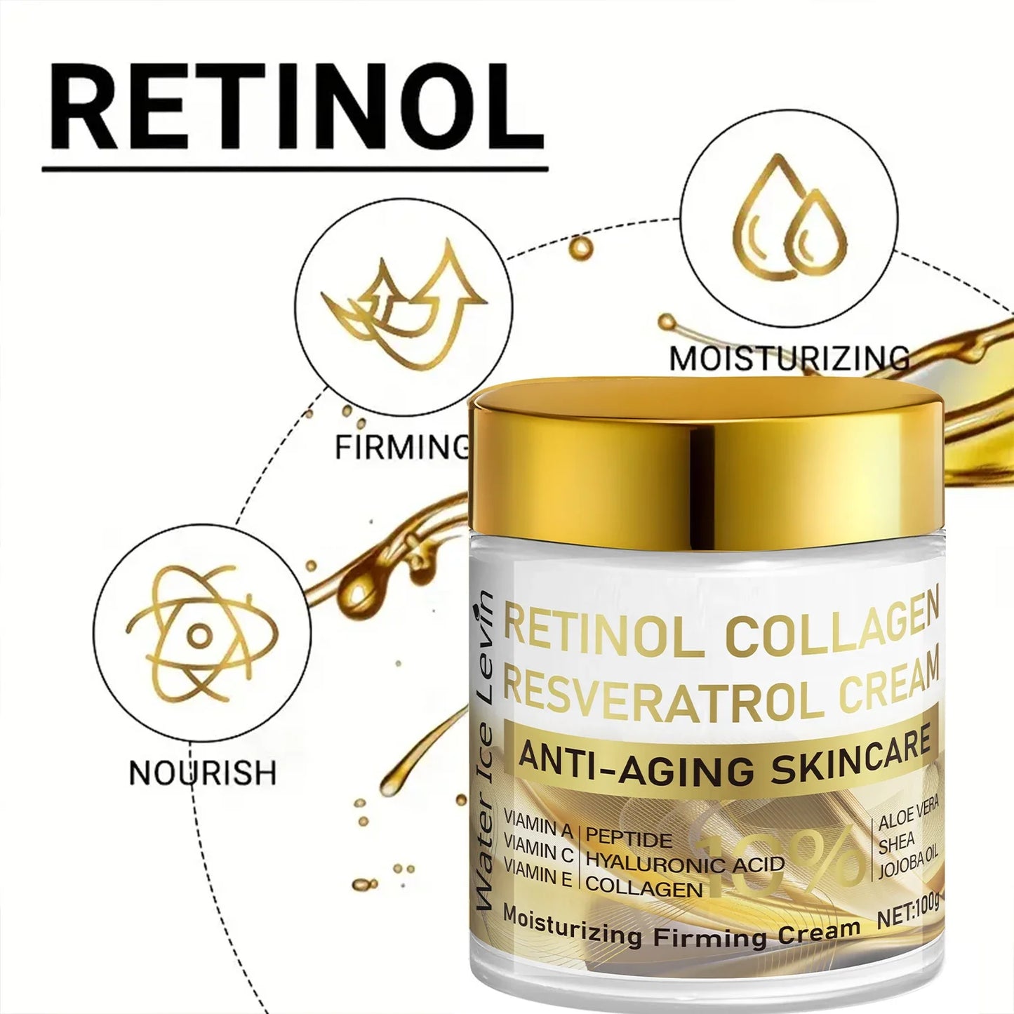 Vitamin a Collagen Cream, Facial Collagen Cream, Firming, Day and Night Moisturizing, Suitable for Both Men and Women