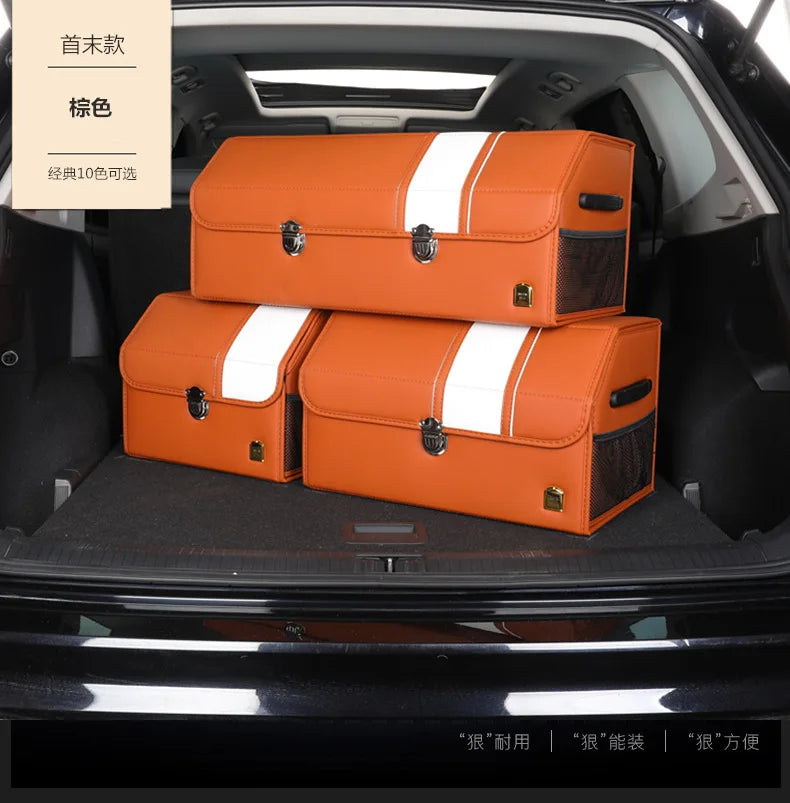 Car Trunk Storage Box Large Capacity Auto Multiuse Tools Organizer Box Stowing Tidying Leather Folding for Emergency Storage Box - Premium  from Lizard Vigilante - Just $198.99! Shop now at Lizard Vigilante