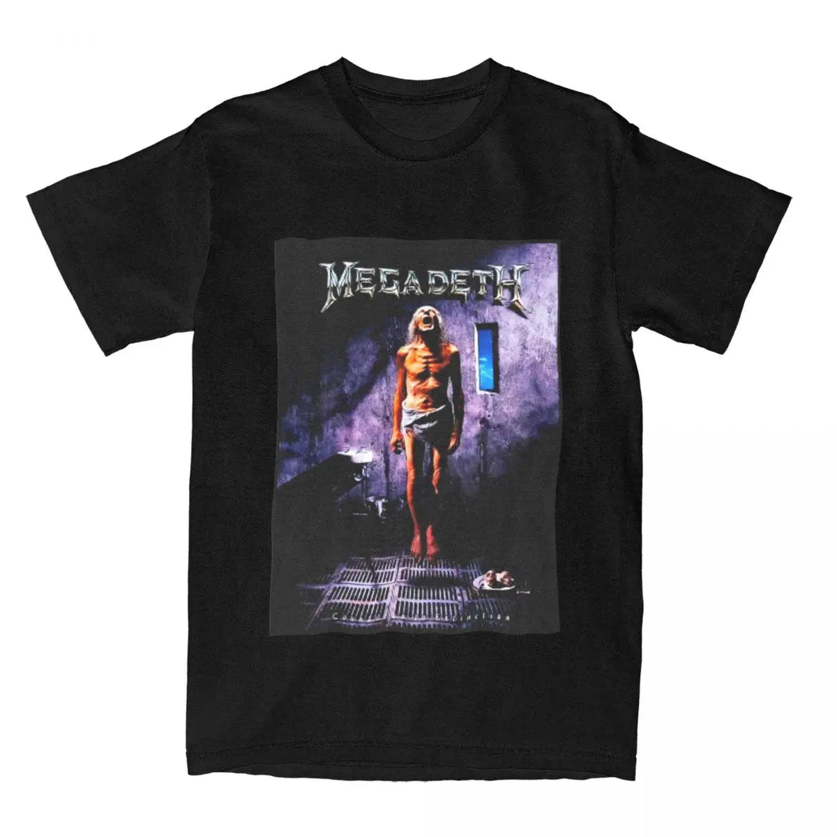 Men’s Casual Megadeth Band T-Shirt – Cotton Crewneck Short Sleeve Tee | Summer Music Graphic Shirt - Premium t-shirt from Lizard Vigilante - Just $23.88! Shop now at Lizard Vigilante