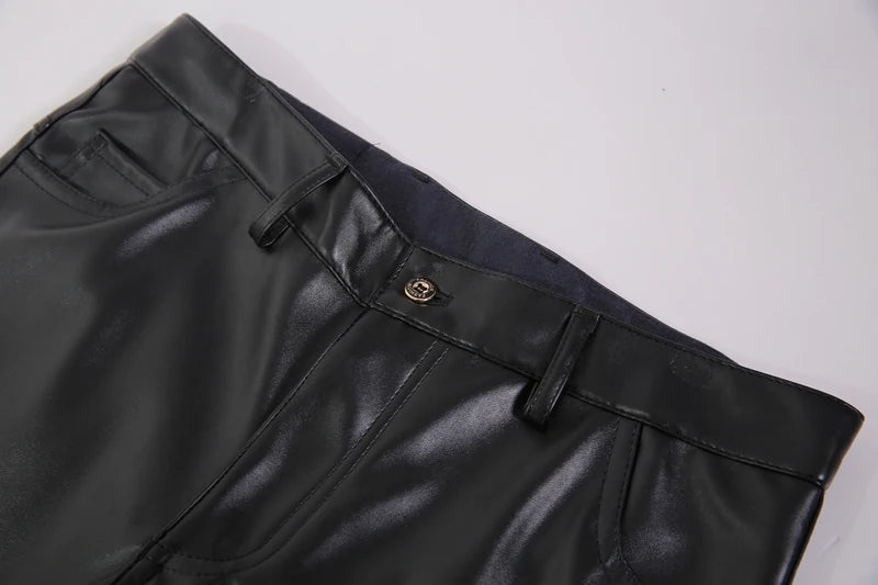 “NO RULES, JUST LEATHER” – Punk Fit Men’s PU Leather Pants for Stage, Streets & Sinister Style - Premium pants from dsers - Just $65.99! Shop now at Lizard Vigilante