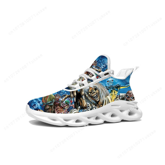 Iron Maiden-Inspired Heavy Metal Sneakers – Rock Anthem Mesh Sports Shoes for Men and Women - Premium sneaker from Lizard Vigilante - Just $46.99! Shop now at Lizard Vigilante