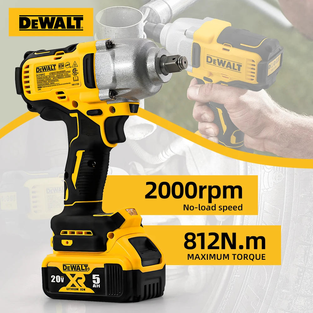 DEWALT DCF892 810Nm Electric Impact Wrench – High Torque 1/2 Inch 20V Brushless Cordless Beast for Power DIY & Pro Jobs - Premium impact wrench from Lizard Vigilante - Just $129.99! Shop now at Lizard Vigilante