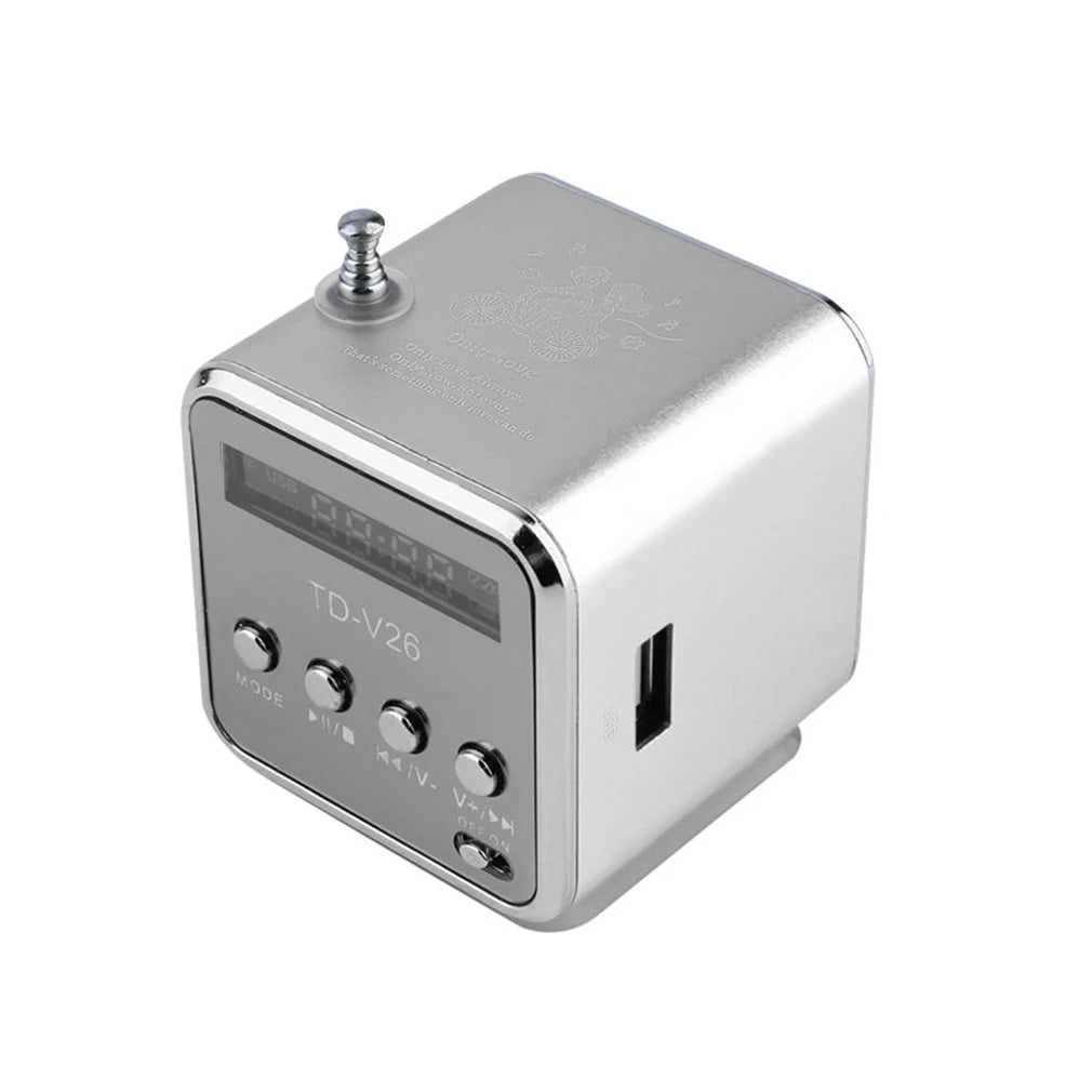 2024 Portable Aluminum Alloy Mini Stereo Speaker – USB, Super Bass, MP3/FM Radio Receiver - Premium speaker from Lizard Vigilante - Just $16.99! Shop now at Lizard Vigilante