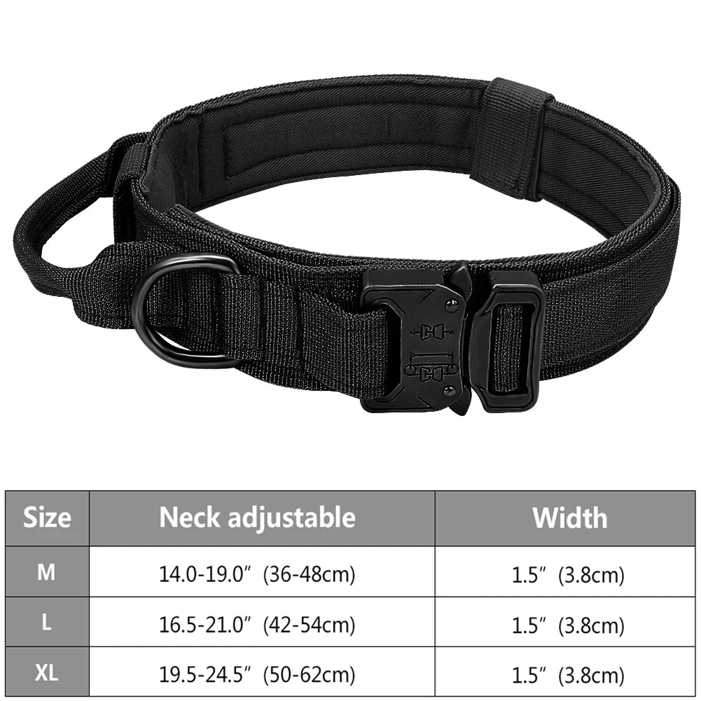 Tactical Police Dog Collar – Adjustable Durable Nylon for Medium & Large Breeds - Premium dog collar from Lizard Vigilante - Just $24.88! Shop now at Lizard Vigilante