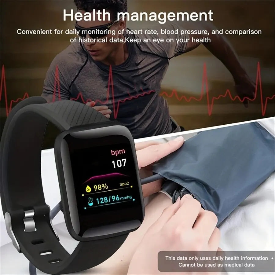 CHAONB 116 Plus Smart Watch – Multifunction Fitness Tracker with Heart Rate Monitor, Message Reminders, Alarm Clock, Music Control, and More - Premium smartwatch from Lizard Vigilante - Just $19.99! Shop now at Lizard Vigilante