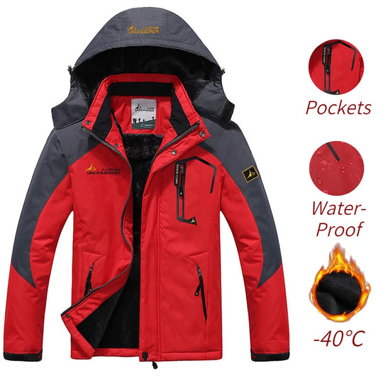 Winter Parka Men Thick Warm Windproof Military Jacket With Fur Lining Hooded Casual Anorak Coat