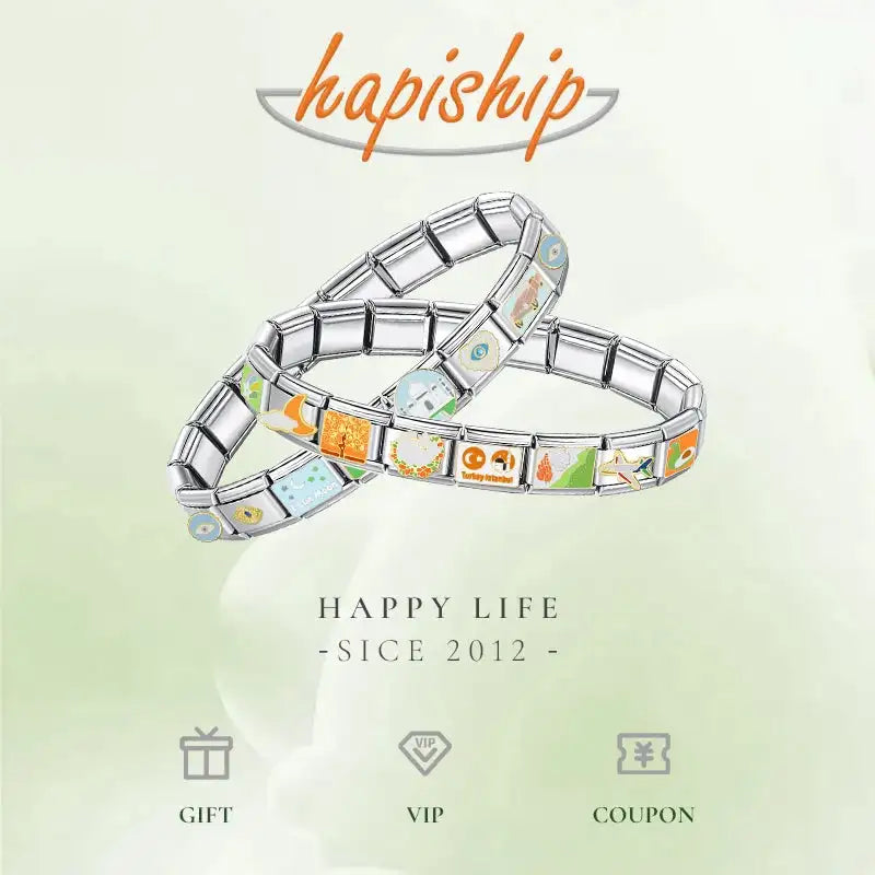 Hapiship 2023 Fashion Charm Italian Links Flower Flower Bee Tent Fit 9mm Bracelet Stainless Steel Making DIY Jewelry DJ661-C