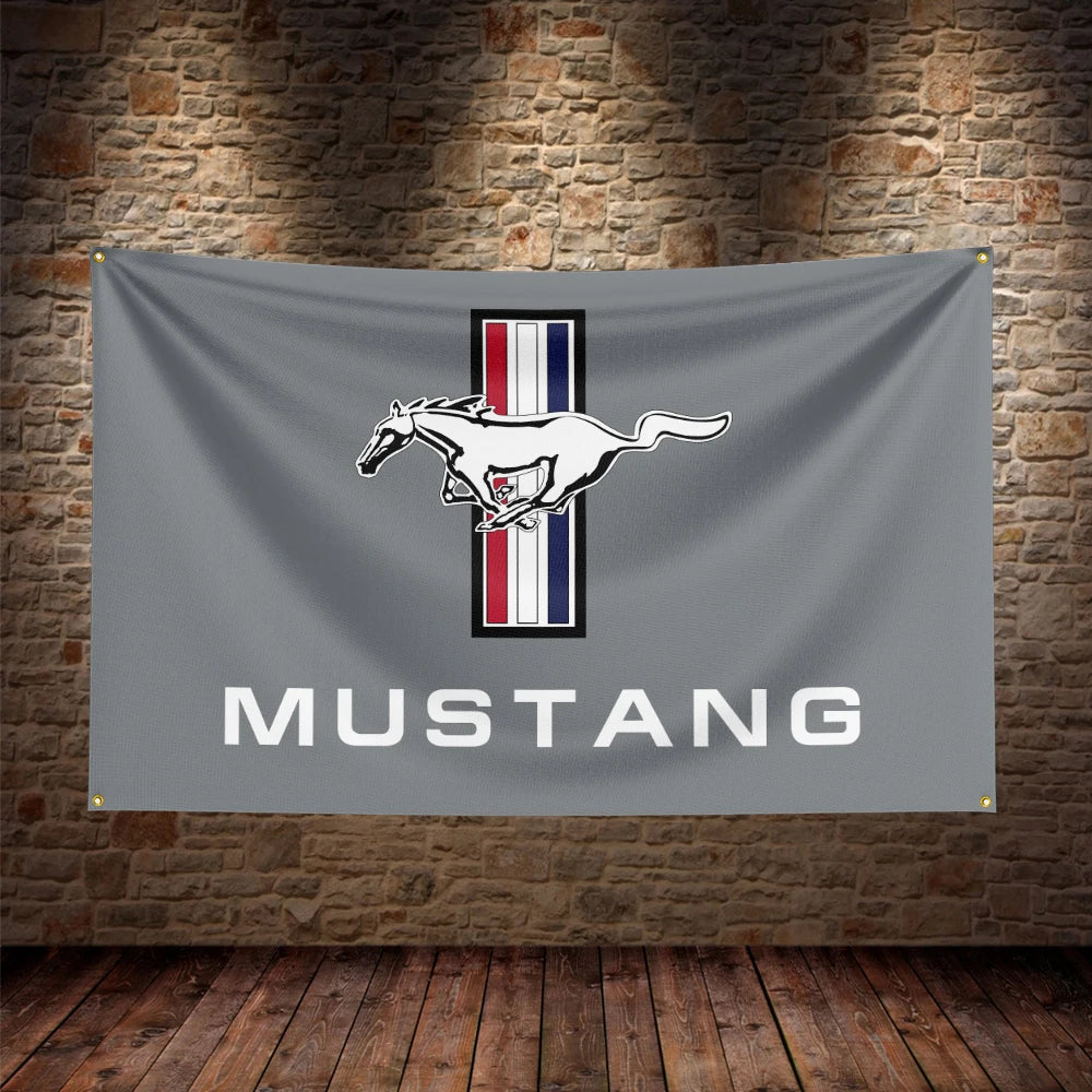 Mustang Car Flag – 3x5Ft Durable Polyester Banner for Decoration - Premium banner from Lizard Vigilante - Just $15.99! Shop now at Lizard Vigilante