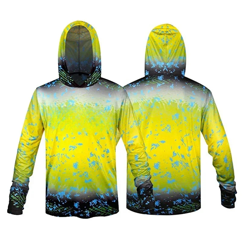 Men's Quick-Dry Fishing Hoodie Long Sleeve UV Protection Sweatshirt – Lightweight, Breathable, and Comfortable Summer Gear - Premium sweatshirt from Lizard Vigilante - Just $28.88! Shop now at Lizard Vigilante