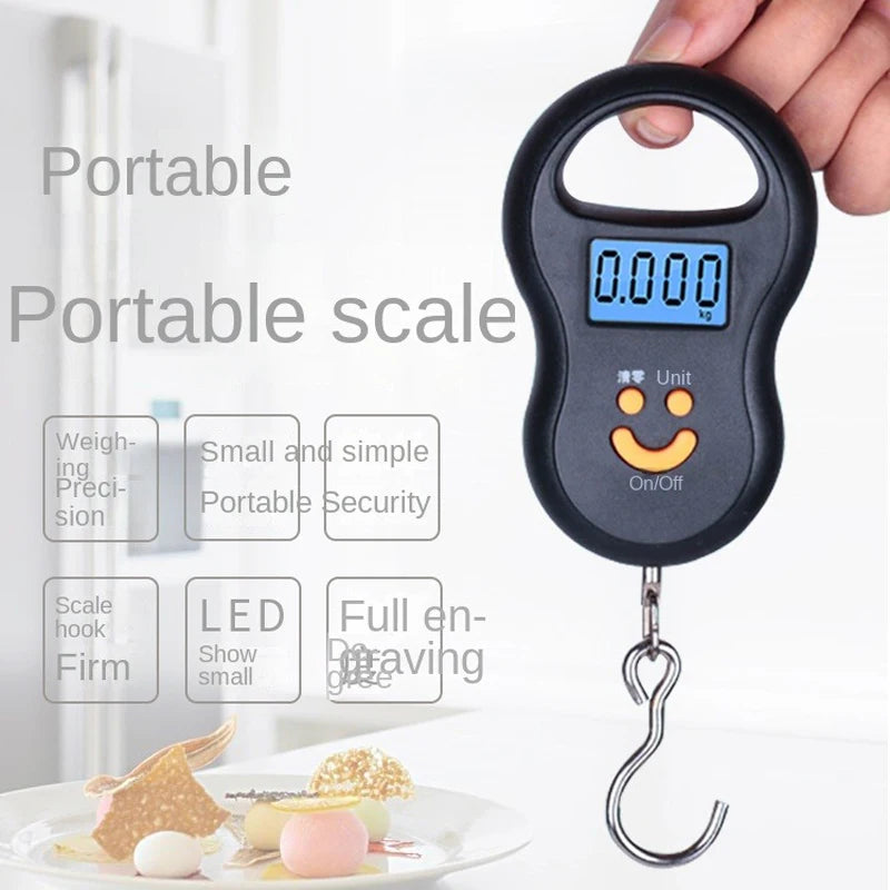 Portable 50kg Digital Hanging Scale with LCD Backlight – Ideal for Kitchen, Travel, Luggage, and Fishing - Premium scale from Lizard Vigilante - Just $15.99! Shop now at Lizard Vigilante