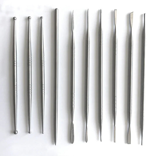 10pcs Stainless Steel Clay Sculpture Engrave Tools for Modeling Carving Crafts Ceramic Sculpting Tools Polymer Clay Molds