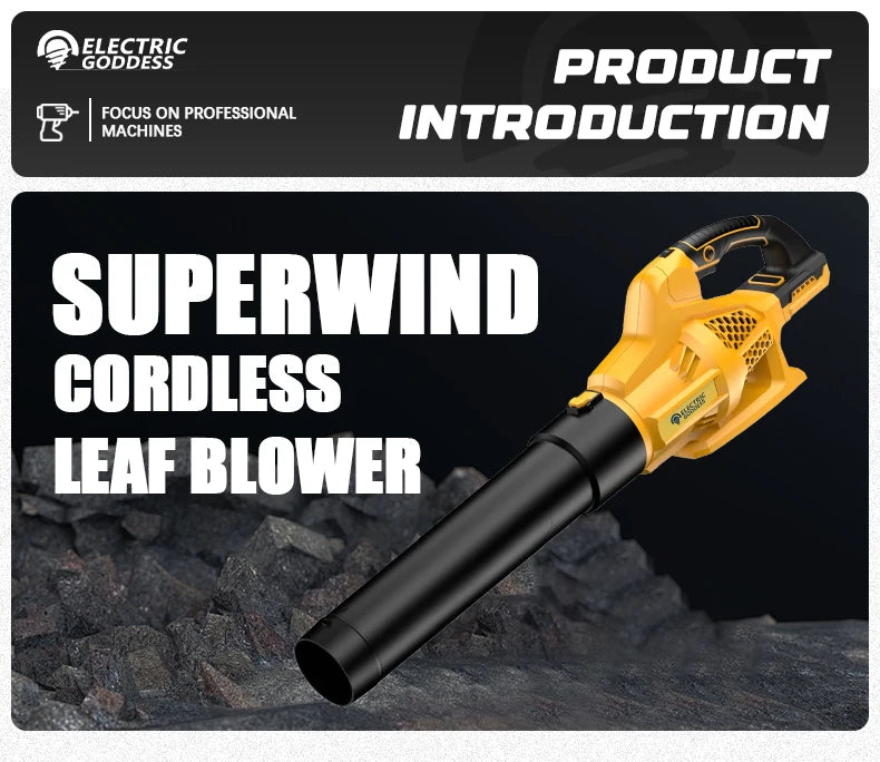 Electric Goddess EG-32000R — Cordless 6-Gear Air Blower Beast | 20V Compatible Superpower for Snow, Leaves, Dust & Chaos