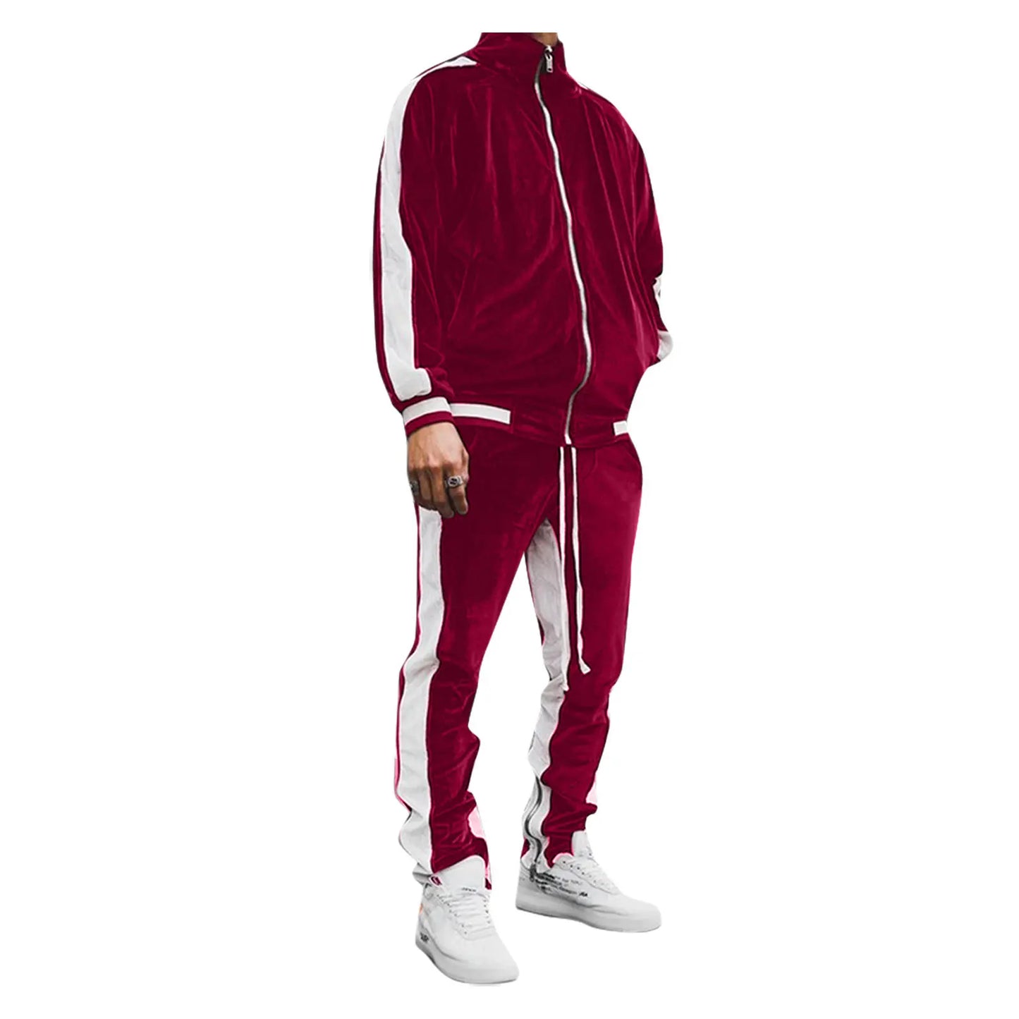 New 2025 Spring Autumn Men's Velvet Set Sport Suit Male Velour Thick Hoodies+ Pants Warm Sweatshirt Sportswear Tracksuit For Men - Premium  from Lizard Vigilante - Just $63.99! Shop now at Lizard Vigilante