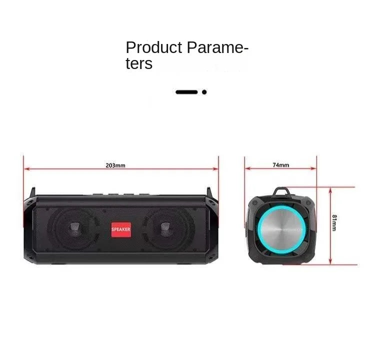 Portable Bluetooth Speaker with Hi Res Audio Extended Bass and Treble Wireless HiFi High Quality Super Volume Speakers