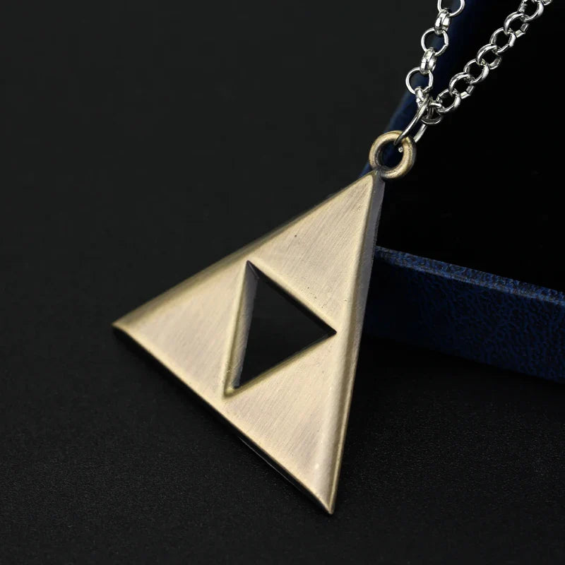Breath of the Wild Vintage Necklace for Men Women LoZ Game Triforce Triangle Amulet Choker Necklace Cosplay Party Jewelry Gifts