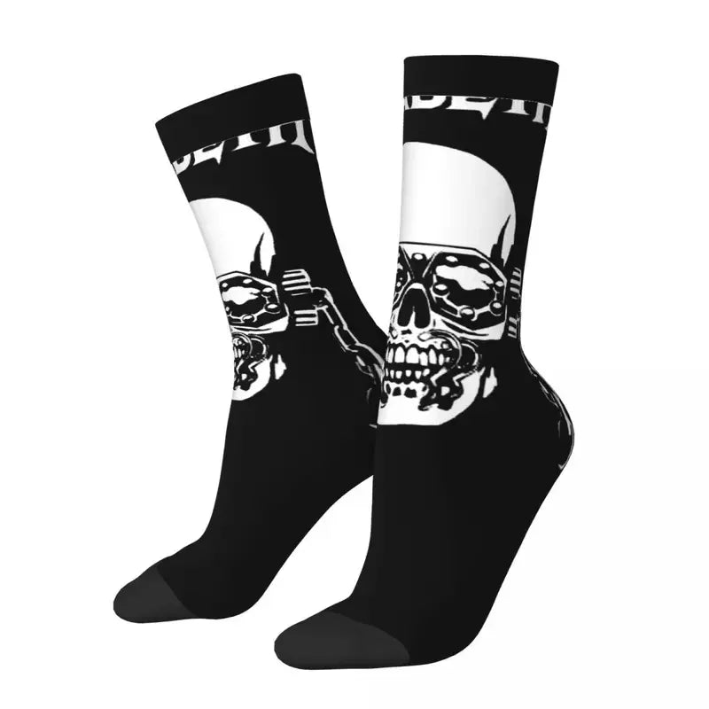 Y2K Megadeth Metal Rock Crew Socks - Unisex Soft Polyester Fashion Harajuku Middle Tube Socks - Premium socks from Lizard Vigilante - Just $17.88! Shop now at Lizard Vigilante