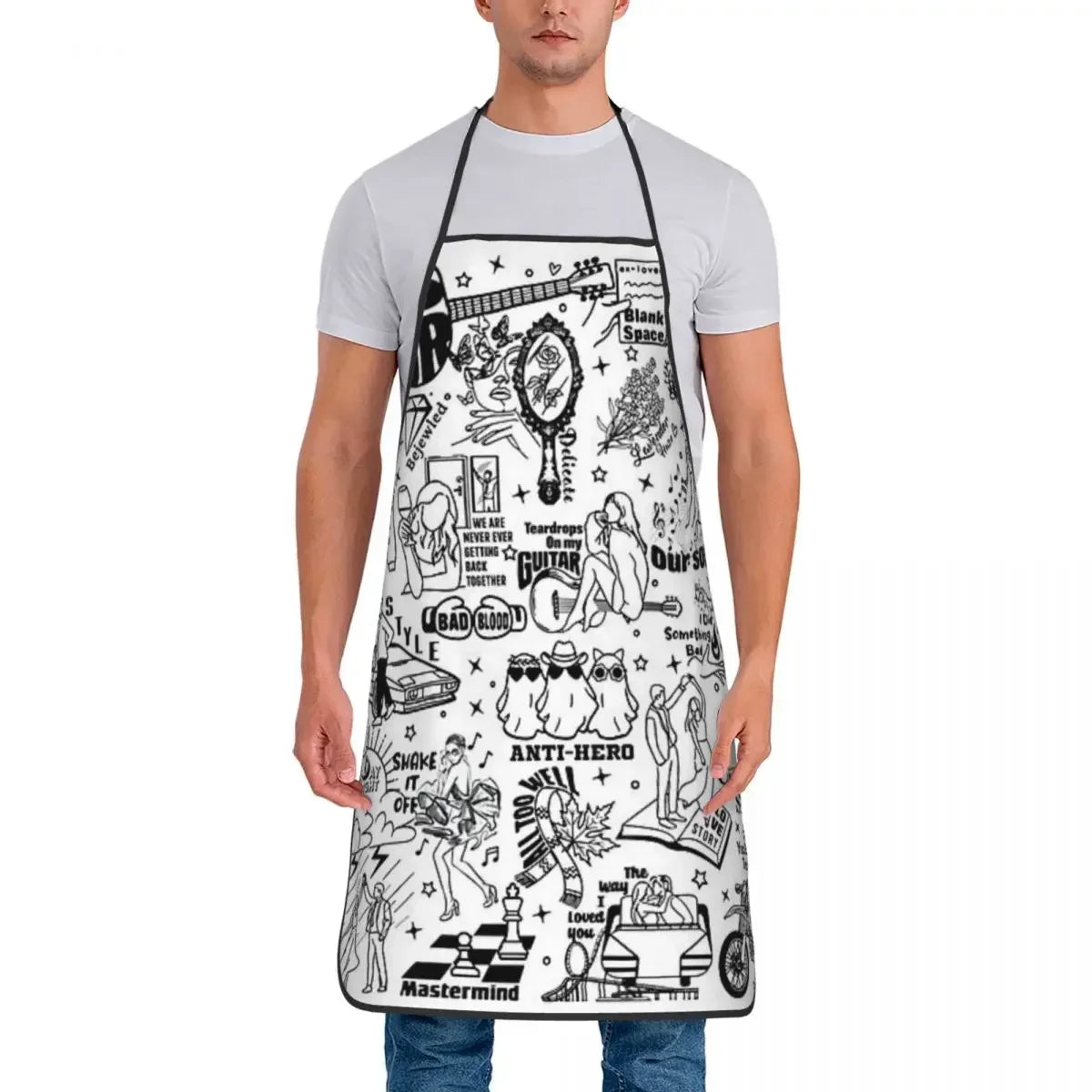 Taylor Swift Eras: Stylish and Functional Aprons for Fans - Premium Apron from Lizard Vigilante - Just $28.88! Shop now at Lizard Vigilante