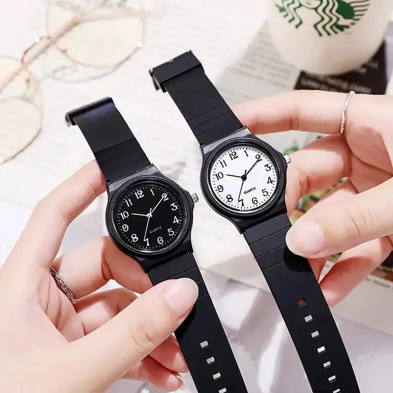 Exam Watch Silicone Strap Simple Women Watch Student Ladies Quartz Wristwatch Waterproof Round Small Dial for Women Reloj Mujer