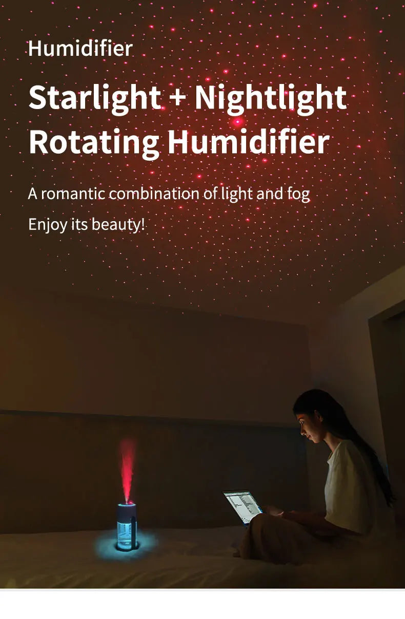 “Night Raider” Starry Sky Portable Humidifier – Ultimate USB Fog & Aromatherapy Projector for Rebels and Rockstars - Premium Humidifier from dsers - Just $34.77! Shop now at Lizard Vigilante