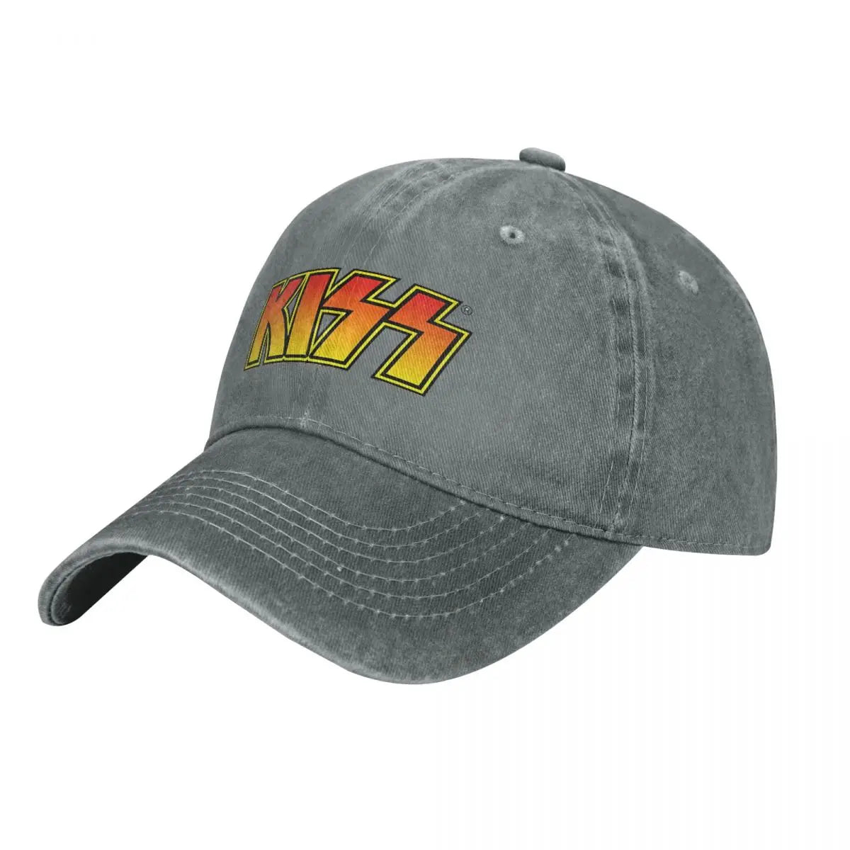 KISS Band Denim Baseball Cap – Custom Logo Trucker Hat for Men and Women, Vintage Heavy Metal Rock Cap - Premium hat from Lizard Vigilante - Just $24.88! Shop now at Lizard Vigilante