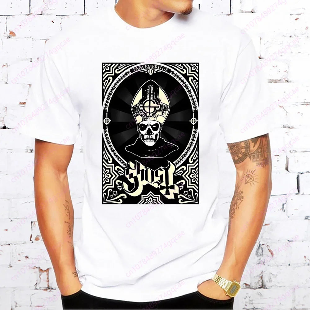 “ECHOES OF THE DAMNED” – GHOST Band Heavy Metal Tee for Men | Summer Fashion T-Shirt for the Loud, the Lost & the Legends - Premium t-shirts from dsers - Just $22.99! Shop now at Lizard Vigilante