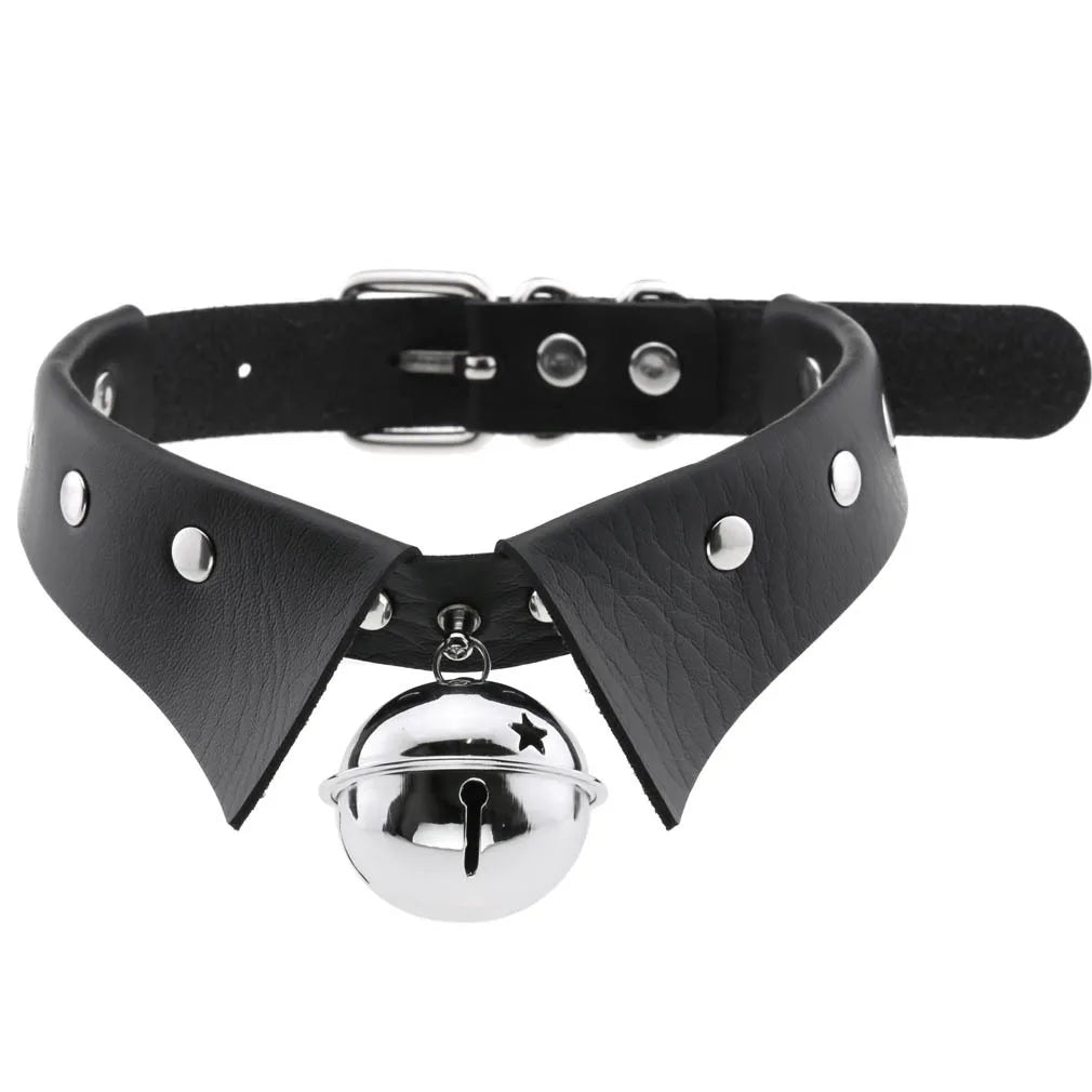 Harajuku Punk Rock Goth Choker - PU Leather Rivet Heart Cross Spike Necklace for Women, Hip Hop Bondage Jewelry - Premium choker from Lizard Vigilante - Just $23.88! Shop now at Lizard Vigilante