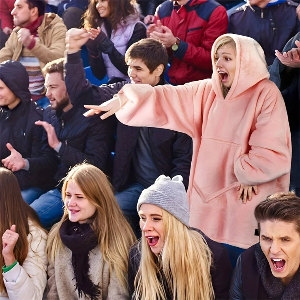 Flannel Warm Sleepwear Lazy Blanket Winter Nightgown Can Be Worn Out Loose And Plush Thick Couple Cold Proof Warms Home Clothes