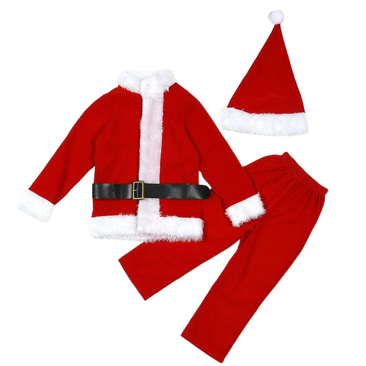 Adorable Children’s Christmas Costume Set – Santa Claus Holiday Outfit with Hat - Premium Cosplay Costumes from Lizard Vigilante - Just $28.88! Shop now at Lizard Vigilante