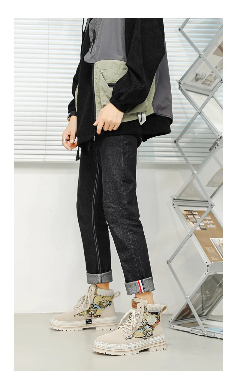 "Riot Fuel" Men's Street Platform Combat Boots – 2025 Limited Ankle-Lace Designer Desert Kickers for Cold-War Winters - Premium boots from dsers - Just $32.99! Shop now at Lizard Vigilante