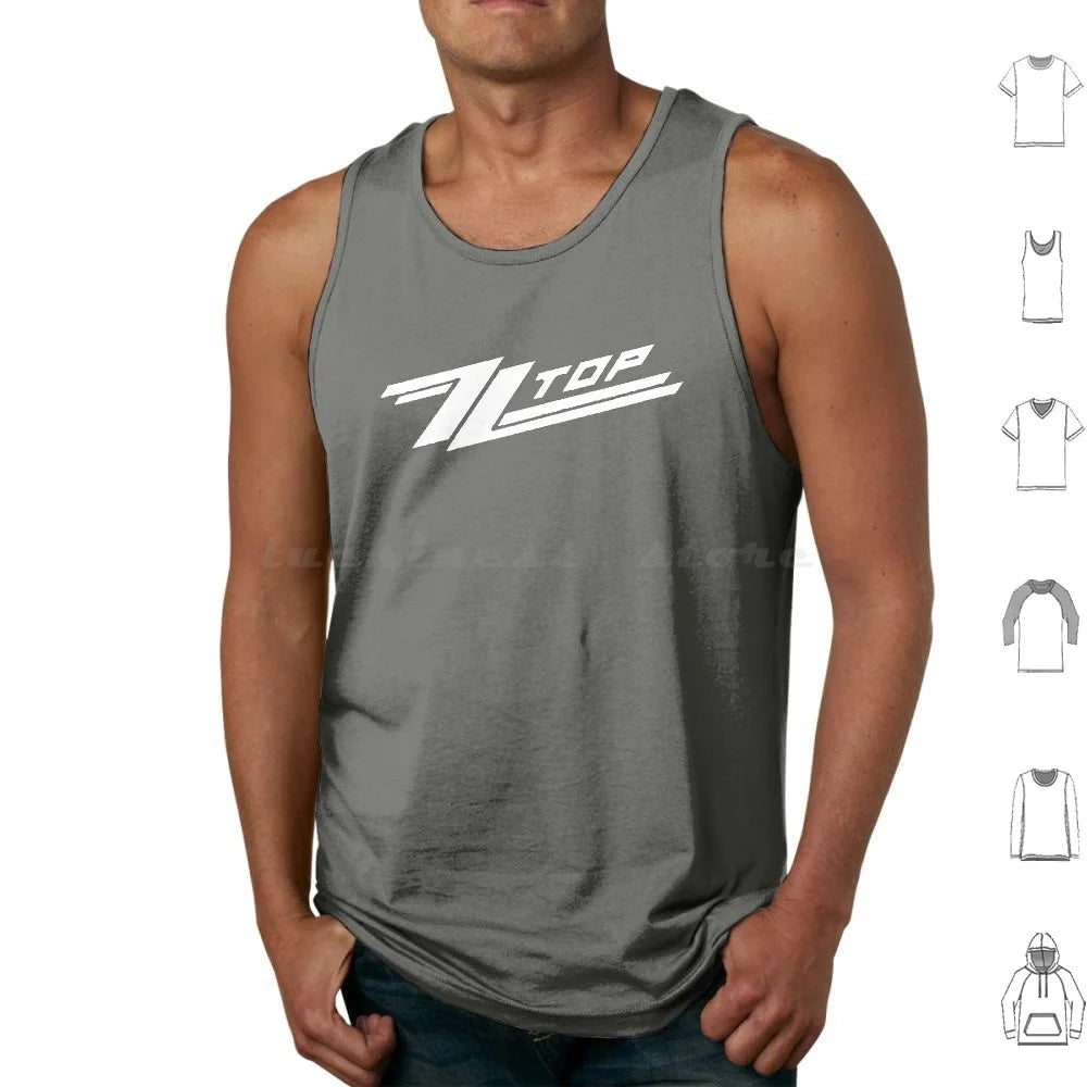 ZZ Top Band Print Cotton Tank Top – Casual O-Neck Sleeveless Tee for Men - Premium tank tops from Lizard Vigilante - Just $31.08! Shop now at Lizard Vigilante