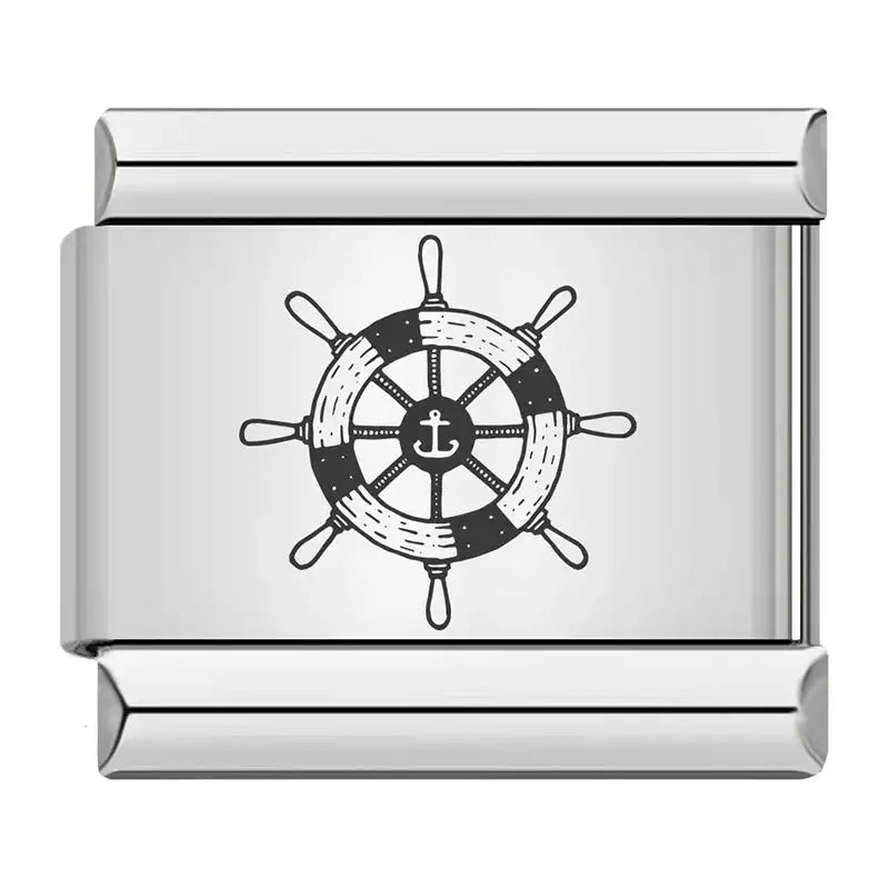 1pc New Designer Exploration Hotel Map Tent Charm Links Fit 9mm Bracelet Stainless Steel Jewelry DIY Making Bangle