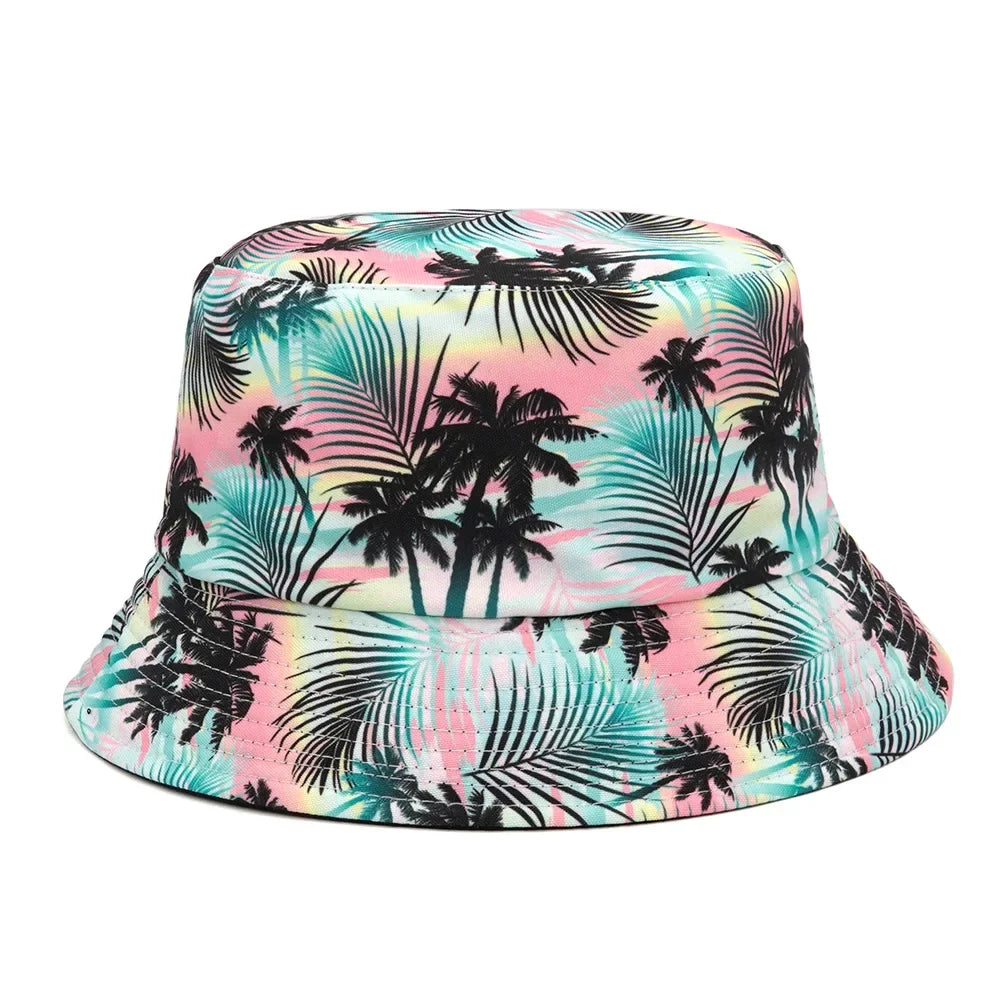 Summer Sun Protection Bucket Hat for Men Women Panama Cap Print Hip Hop Gorros Fishing Fisherman Hat Double Side Wear Fashion - Premium T-Shirts from Lizard Vigilante - Just $7.99! Shop now at Lizard Vigilante