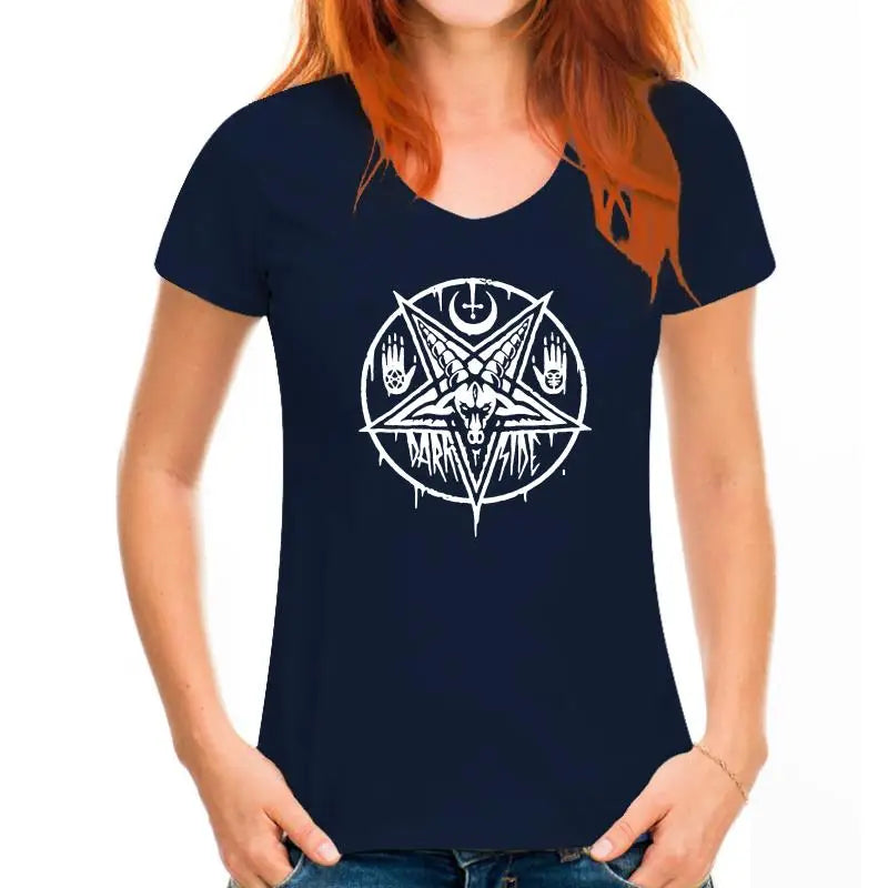 PENTAGRAM BAPHOMET Satan Swedish Music Group T-Shirt Metal Nation Tee - Premium T-Shirt from Lizard Vigilante - Just $22.99! Shop now at Lizard Vigilante