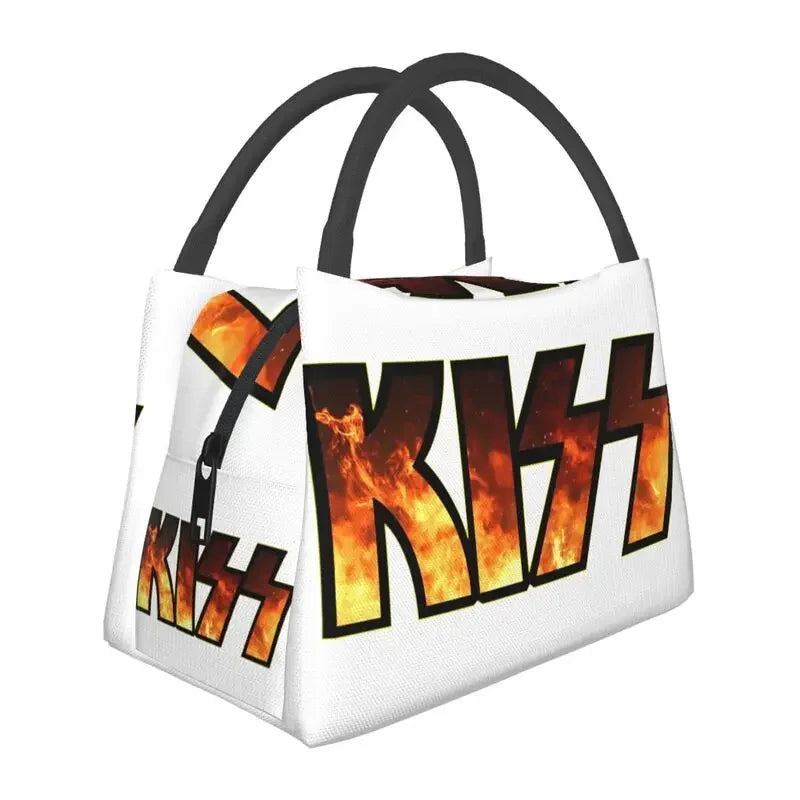 Kiss Heavy Metal Insulated Lunch Bag – Reusable Cooler Thermal Lunch Box for Women - Premium bag from Lizard Vigilante - Just $33.88! Shop now at Lizard Vigilante