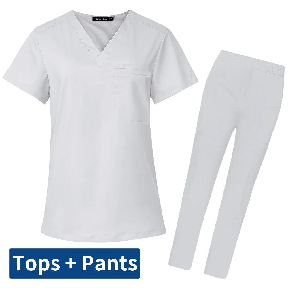 NiaaHinn Men's Medical Scrubs Set | V-Neck Uniforms for Clinics & Hospitals | Comfortable & Breathable Workwear - Premium scrubs from Lizard Vigilante - Just $38.88! Shop now at Lizard Vigilante