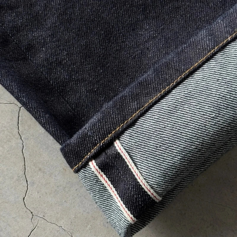 Cherry Blossom Selvedge Wide-Leg Jeans – Y2K Baggy Embroidered Denim Streetwear for Men & Women