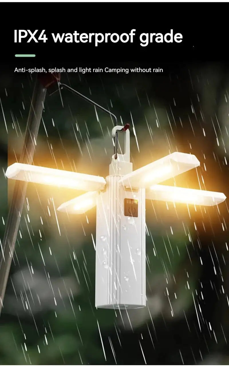 Protable Rechargeable Camping Light Tent Chandelier Ultra Long Life Multi-function Flashlight Folding Hand Lamp