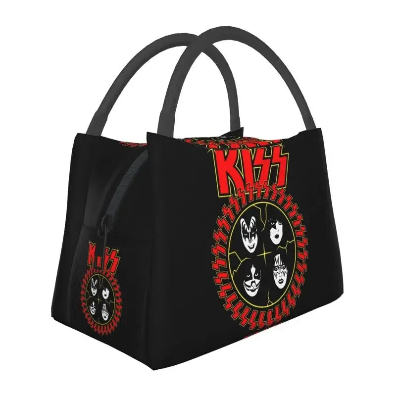 Kiss Heavy Metal Insulated Lunch Bag – Reusable Cooler Thermal Lunch Box for Women - Premium bag from Lizard Vigilante - Just $33.88! Shop now at Lizard Vigilante