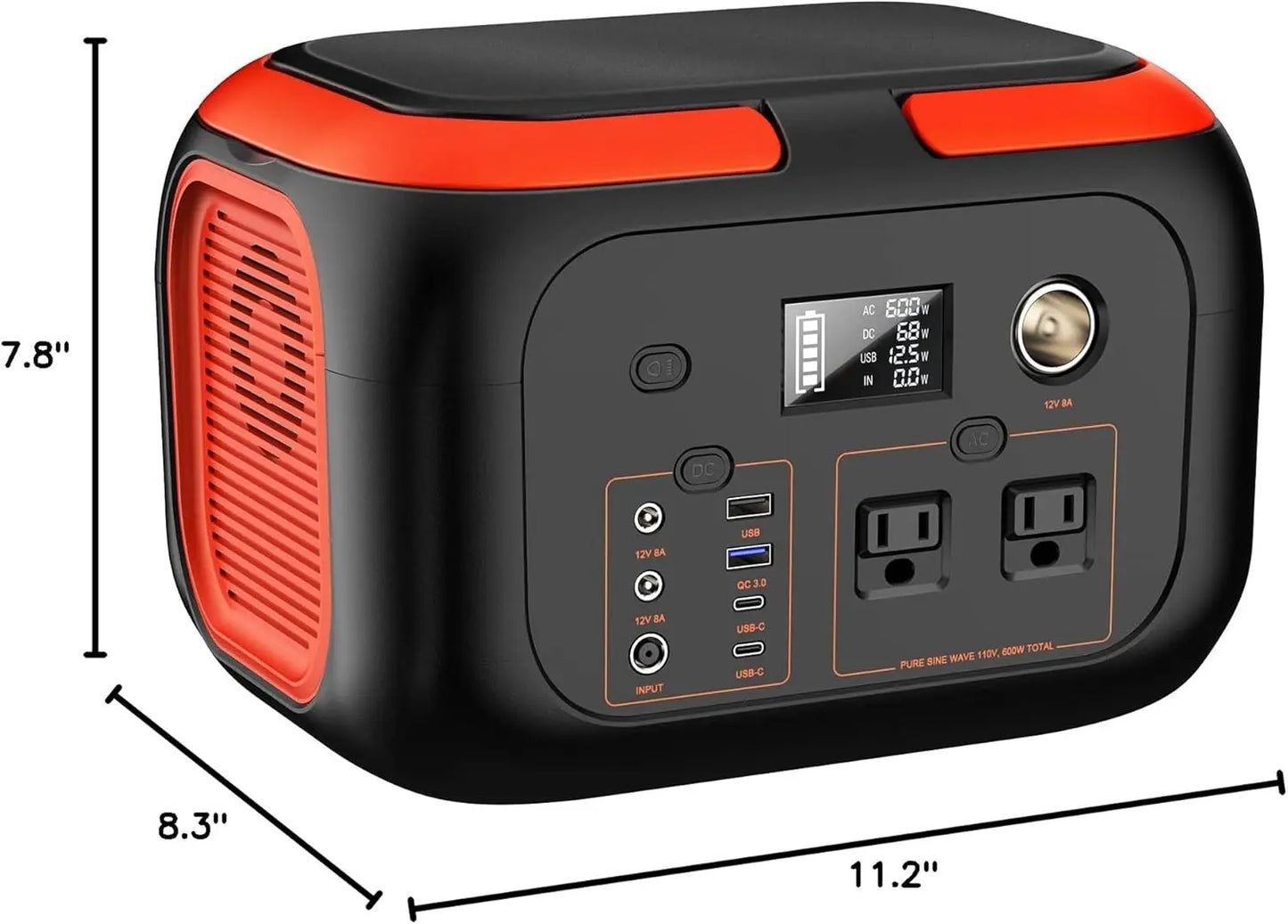⚡ SinKeu VoltRaid Portable Power Station — 600W / 300W / 200W / 120W Solar Generator Bank for Camping, Travel, RV & Chaos Survival